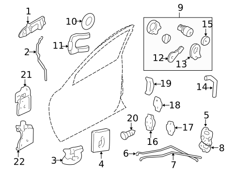 Lock & Hardware for 2003 Chevrolet Impala #0