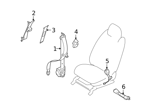 Seat Belt for 2014 Mazda CX-9 #1