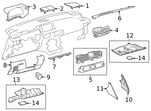 Instrument Panel Components for 2017 Lexus RC300 #0