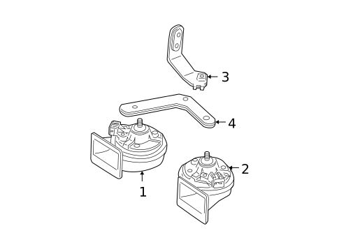 Horn for 2000 Volkswagen Beetle #0