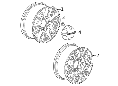 Wheels for 2022 GMC Sierra 3500 HD #1