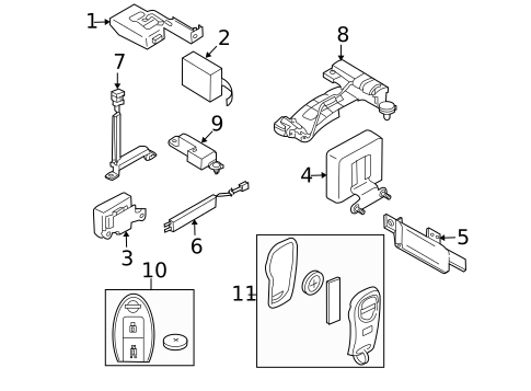 Keyless Entry Components for 2012 Nissan Versa #0