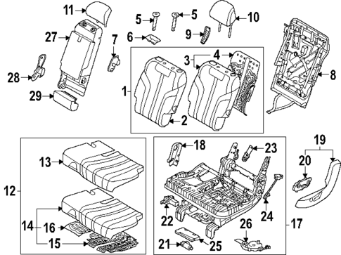 Rear Seat for 2025 Genesis GV80 Coupe #0