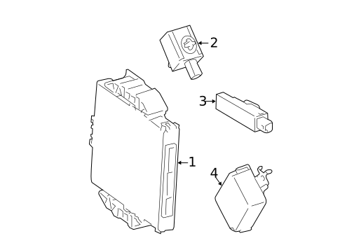 Keyless Entry Components for 2019 Lexus GS300 #0