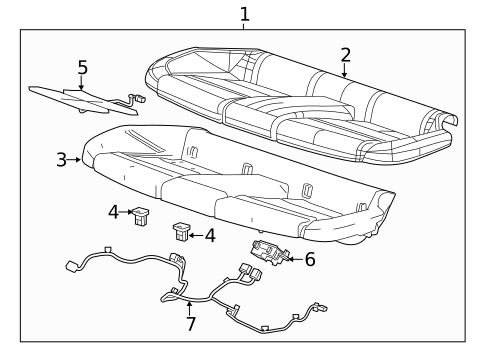 Rear Seat Components for 2018 Cadillac CTS #2