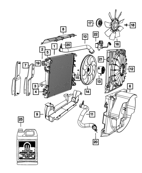 Radiator and Related Parts; Charge Air Cooler for 2011 Jeep Wrangler #0