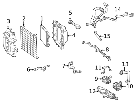 Radiator & Components for 2021 Mercedes-Benz AMG GT Black Series #1
