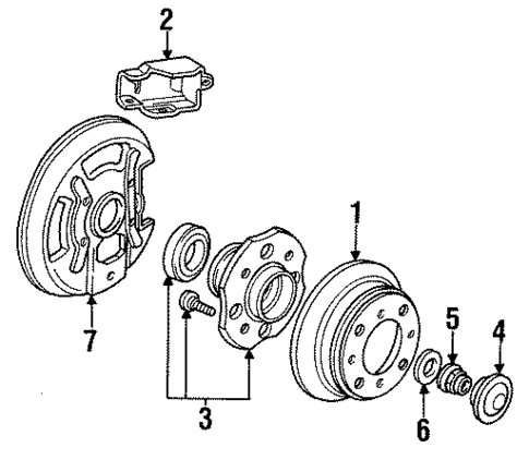 Rear Brakes for 1994 Acura Vigor #0