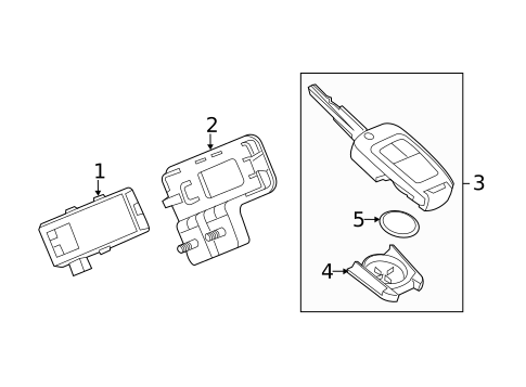 Keyless Entry Components for 2014 Chevrolet Camaro #1