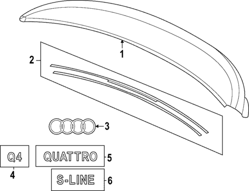 Exterior Trim - Lift Gate for 2022 Audi Q4 e-tron Sportback #0