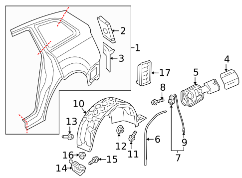 Fuel Door for 2022 Audi SQ7 #1