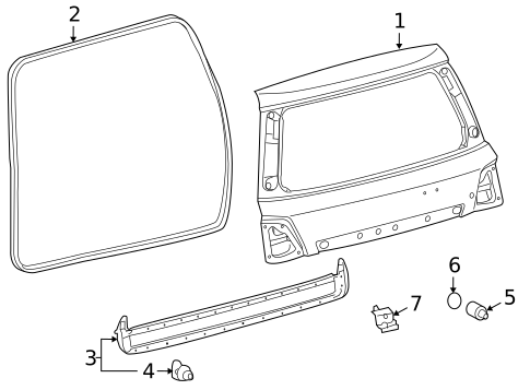 Gate & Hardware for 2009 Toyota Land Cruiser #1