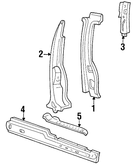 Center Pillar & Rocker for 2001 Ford Windstar #2