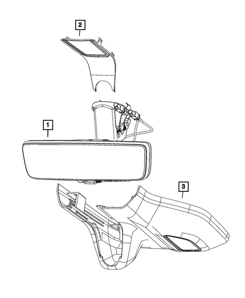 Glass and Interior Rearview Mirror for 2025 Ram 1500 #1