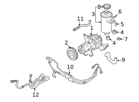 Pump & Hoses for 2010 BMW X5 #2