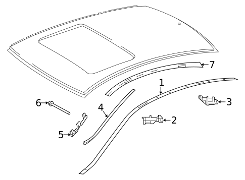 EXTERIOR TRIM - ROOF for 2014 Mercedes-Benz C63 AMG #1