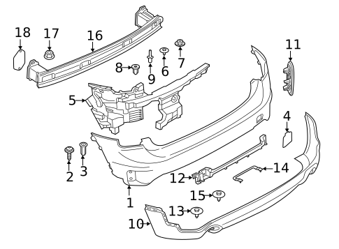 Bumper & Components - Rear for 2020 Mini Cooper Countryman #0