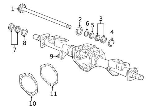 Axle Housing for 2025 GMC Sierra 2500 HD #1