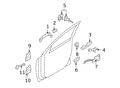 Lock & Hardware for 2010 Hyundai Santa Fe #0