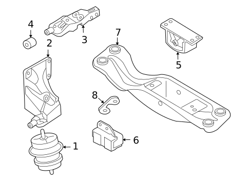 Engine & Trans Mounting for 2010 INFINITI FX35 #0