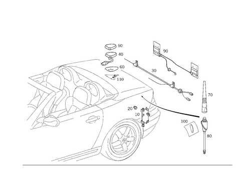Antenna for 2003 Mercedes-Benz SLK230 #0