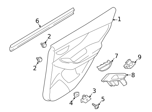 Interior Trim - Rear Door for 2023 Subaru Crosstrek #0