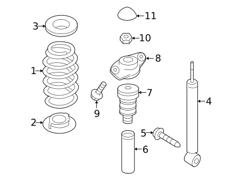 Shocks & Components for 2012 Volkswagen Golf R #0