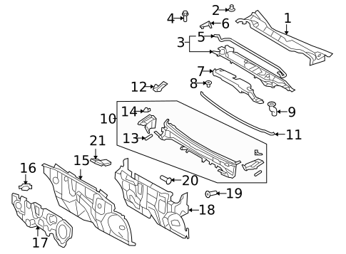 Cowl for 2015 Toyota Venza #0