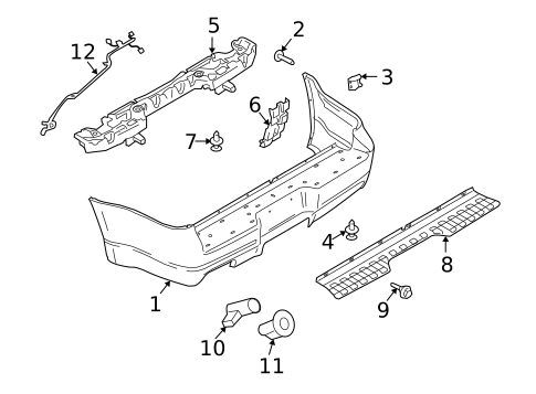 Bumper & Components - Rear for 2010 Ford Explorer Sport Trac #1