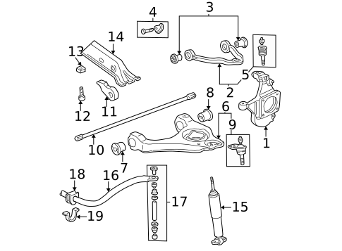 Stabilizer Bar & Components for 2004 Chevrolet Tahoe #1