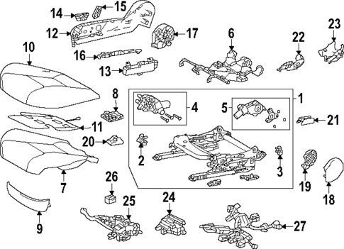 Passenger Seat Components for 2025 Toyota Crown #0