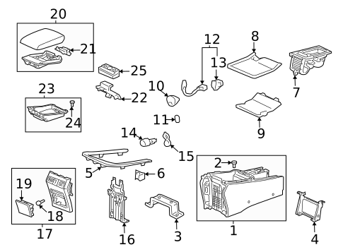 Rear Console for 2004 Acura TL #0