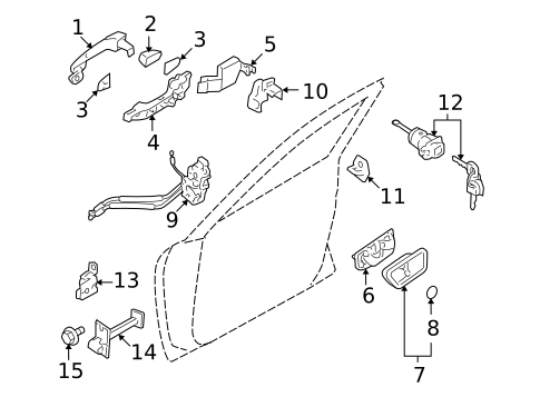 Lock & Hardware for 2009 Hyundai Sonata #0