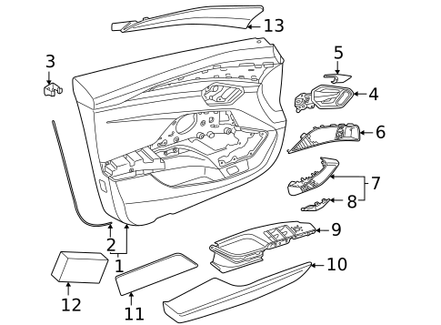 Interior Trim - Front Door for 2024 Audi e-tron GT #0
