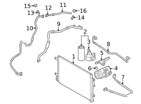 Condenser, Compressor & Lines for 2004 Audi A4 Quattro #1