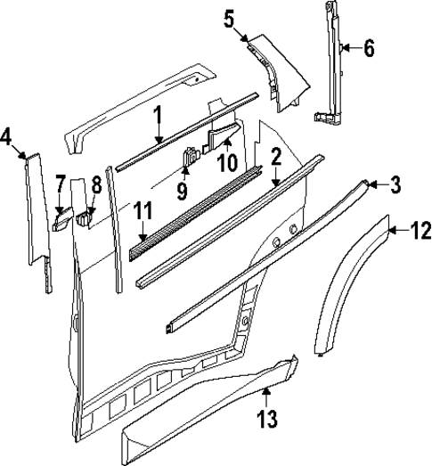 Exterior Trim - Rear Door for 2024 BMW XM #0
