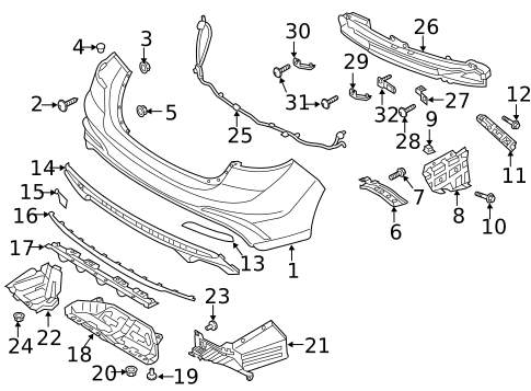 Bumper & Components - Rear for 2018 Hyundai Elantra #0