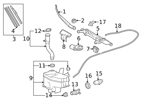 Wiper & Washer Components for 2015 Lexus LS460 #0