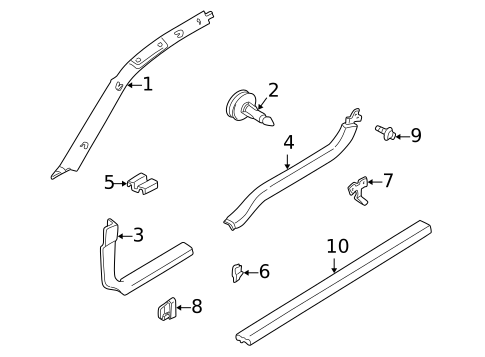 Interior Trim - Pillars for 2001 Volvo C70 #0