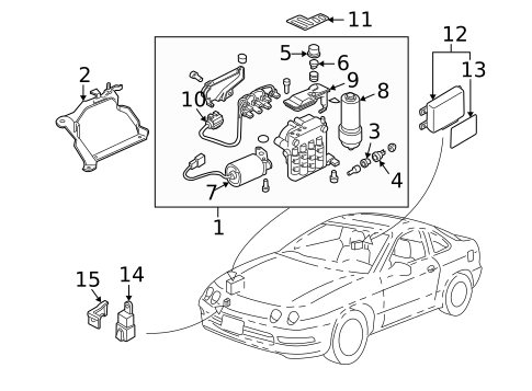 ABS Components for 1997 Acura Integra #0