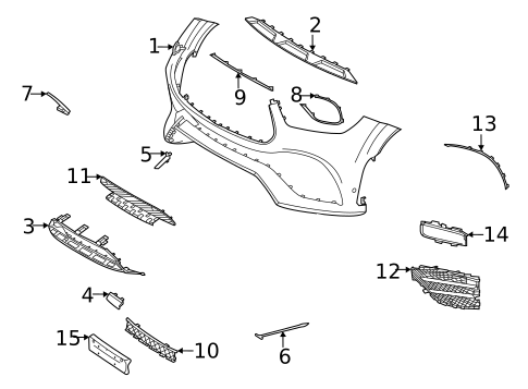 Bumper & Components - Front for 2021 Mercedes-Benz GLE63 AMG S #0