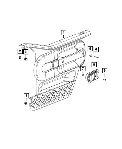 Door Trim Panels-Front and Rear for 2018 Jeep Wrangler JK #2