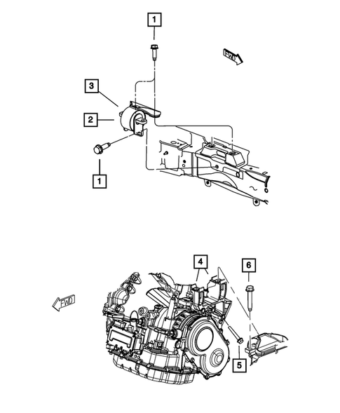 Engine Mounting for 2009 Chrysler Sebring #1