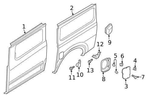 Exterior Trim - Side Panel for 2015 Nissan NV2500 #1
