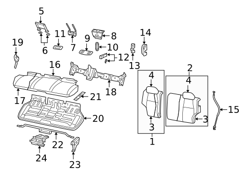 Rear Seat Components for 2007 Jeep Grand Cherokee #1