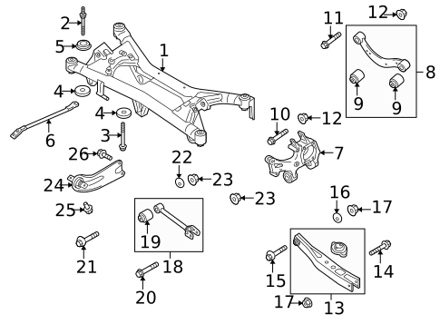 Rear Suspension for 2011 Suzuki Kizashi #1