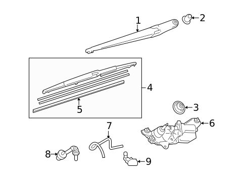 Wiper & Washer Components for 2011 Toyota Sienna #1