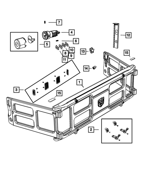 Pick-up Box and Fuel Filler Door for 2009 Dodge Ram 1500 #4