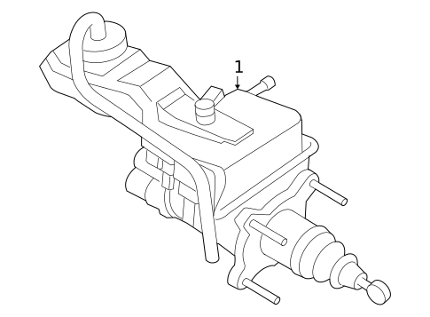 Master Cylinder - Components On Dash Panel for 2008 Ford Escape #1