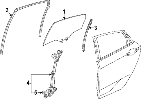 Glass - Rear Door for 2025 Honda Civic #0